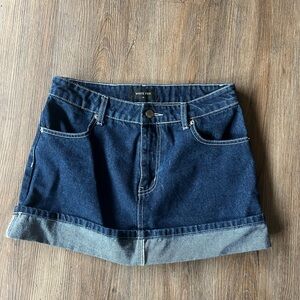 White Fox Boutique Denim Mini Skirt - Blue